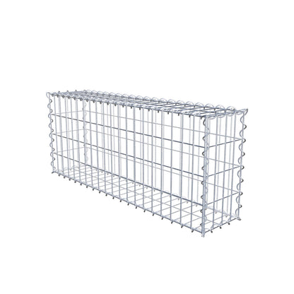 Gabione 100 cm x 40 cm x 20 cm (L x H x T), Maschenweite 5 cm x 10 cm, Spirale