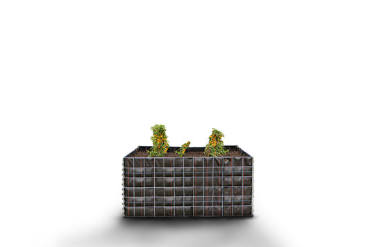 Hochbeet eckig ohne Steinbereich - Länge: 130 cm - Höhe: 60 cm - Tiefe: 60 cm - Maschenweite: 10 x 10 cm