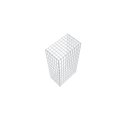 Mounted gabion type 2 100 cm x 30 cm x 50 cm, mesh size 5 cm x 10 cm, C-ring