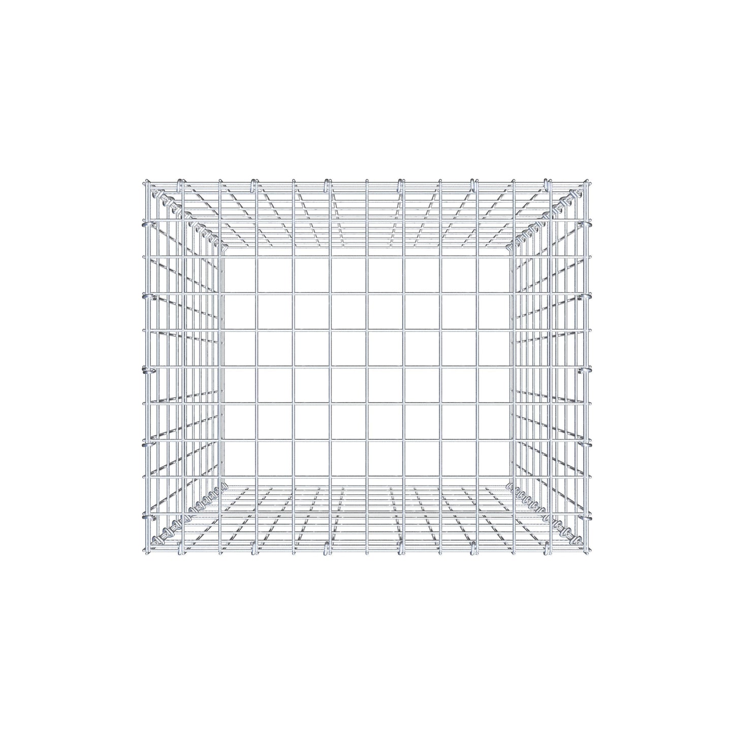 Type 3 oplegkorf 100 cm x 60 cm x 50 cm (L x H x D), maaswijdte 5 cm x 10 cm, C-ring