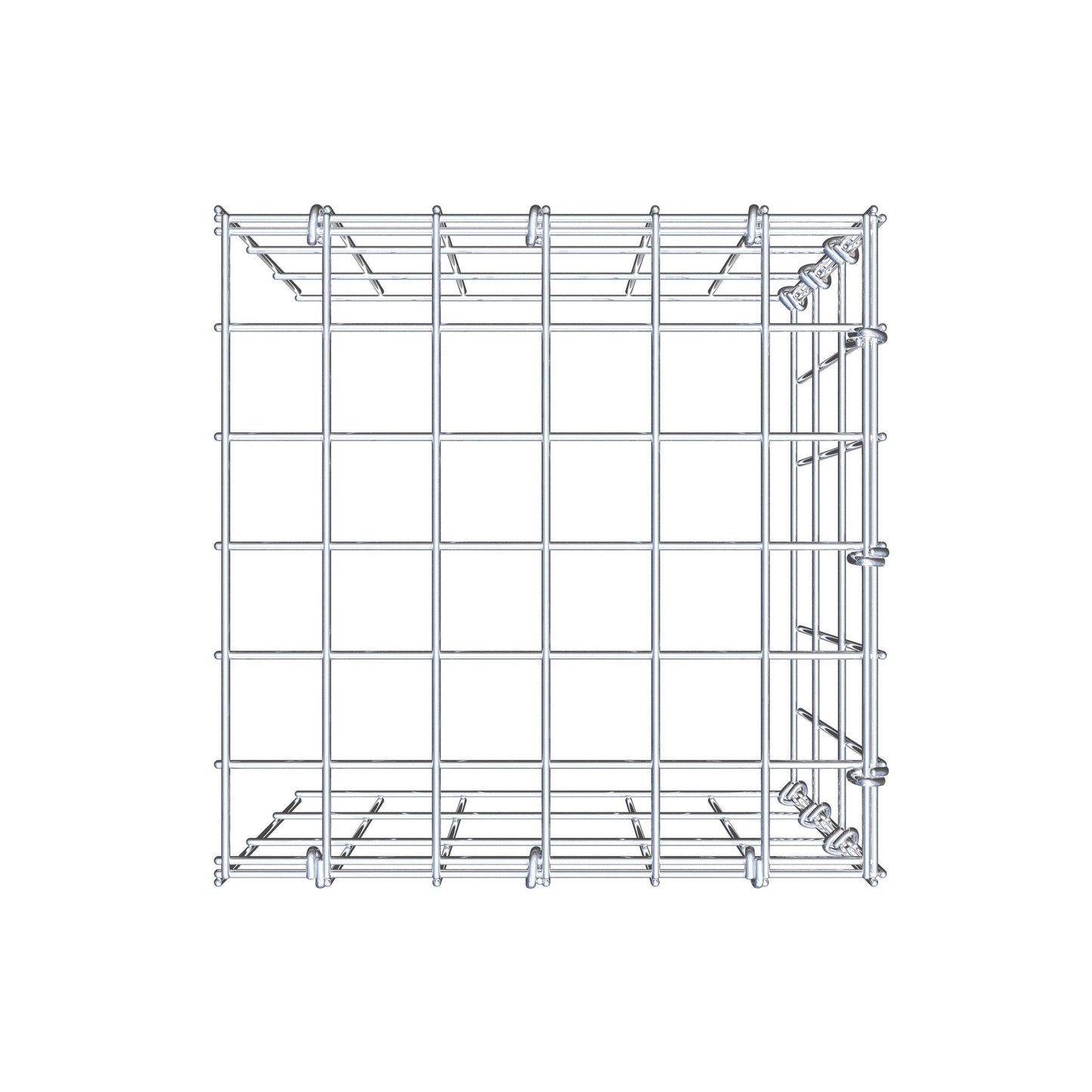 Gabbione aggiuntivo tipo 4 30 cm x 30 cm x 30 cm (L x H x P), maglia 5 cm x 10 cm, anello a C