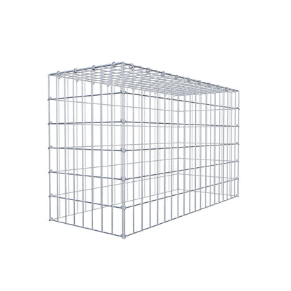 Monteret gabion type 3 100 cm x 60 cm x 40 cm (L x H x D), maskestørrelse 5 cm x 10 cm, C-ring