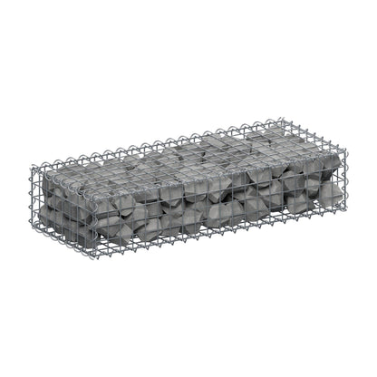 Gabião 100 cm x 20 cm x 40 cm (C x A x P), malhagem 5 cm x 5 cm, espiral
