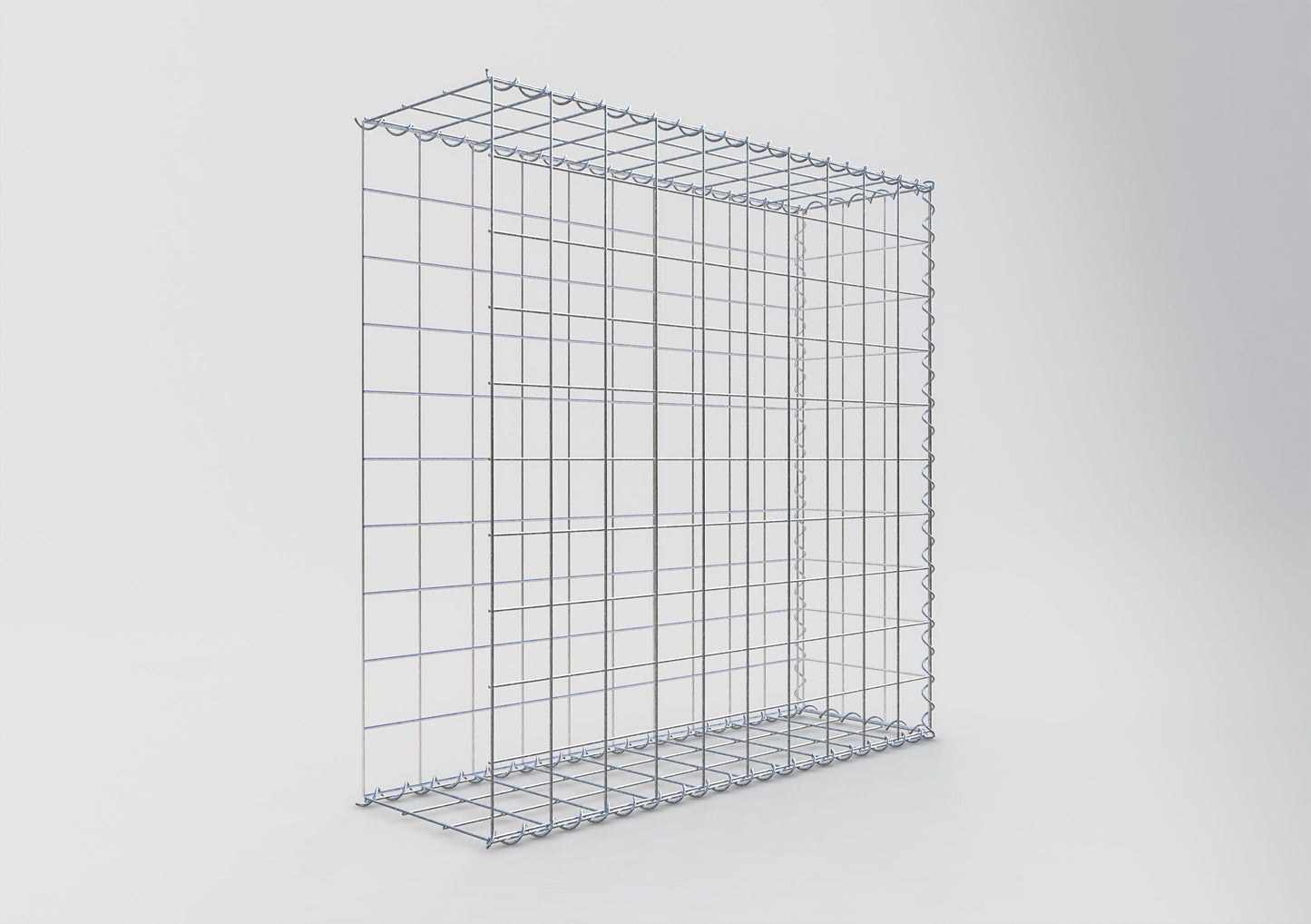 Grown-on gabion type 2 100 cm x 100 cm x 30 cm (L x H x D), mesh size 10 cm x 10 cm, spiral