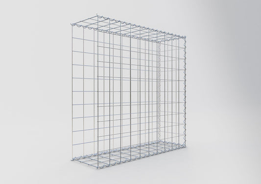 Opvokset gabion type 2 100 cm x 100 cm x 30 cm (L x H x D), maskestørrelse 10 cm x 10 cm, spiral