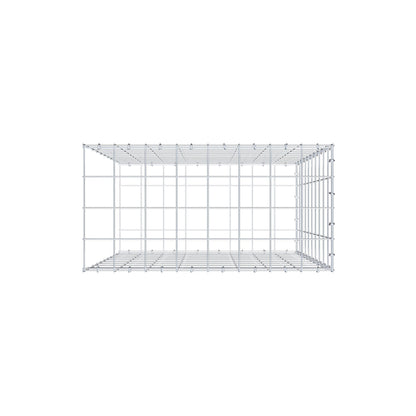 Gavión complementario de tipo 2 100 cm x 80 cm x 40 cm (L x A x P), malla 10 cm x 10 cm, anillo en C