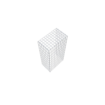 Opzetpaal type 4 100 cm x 30 cm x 50 cm (L x H x D), maaswijdte 5 cm x 10 cm, C-ring