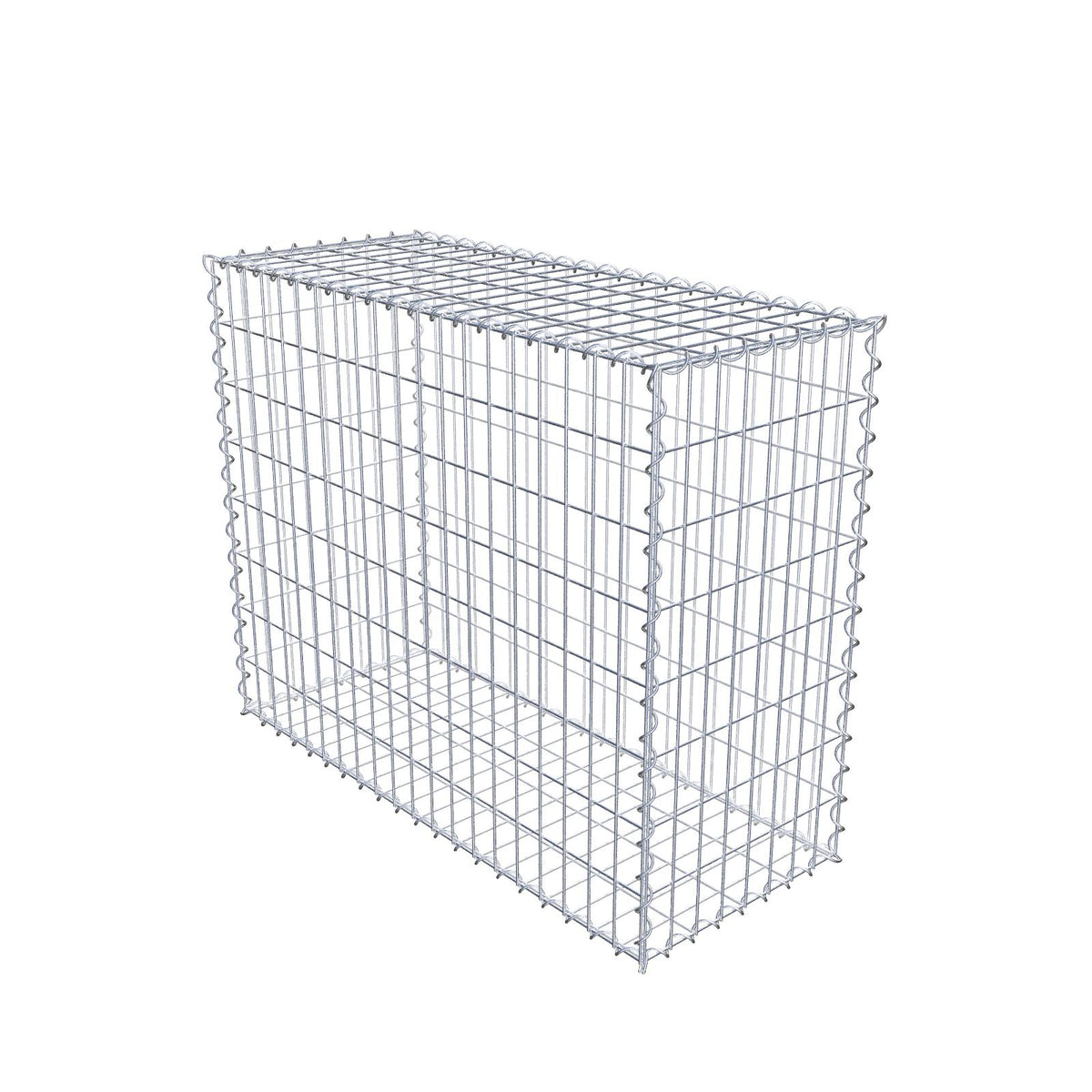 Gabion 100 cm x 80 cm x 40 cm (L x H x P), mailles 5 cm x 10 cm, spirale