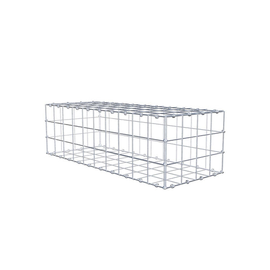 Gabione 100 cm x 30 cm x 40 cm (L x H x T), Maschenweite 10 x 10 cm, Spiralring