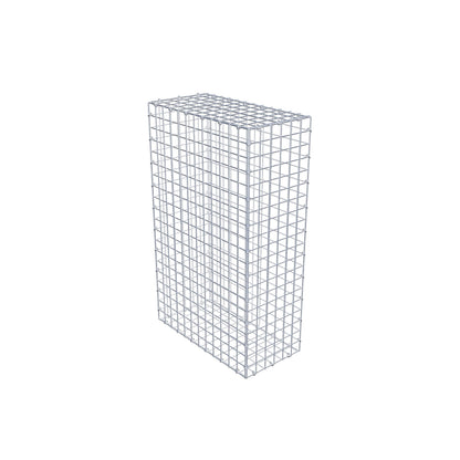Gavión 100 cm x 60 cm x 30 cm (L x A x P), luz de malla 5 cm x 5 cm, anillo en C