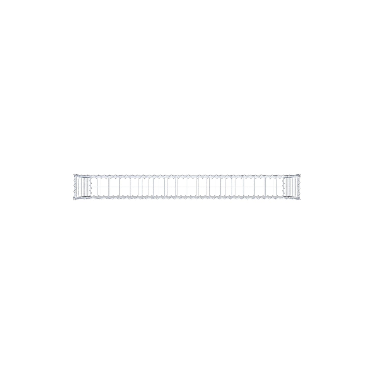 Schanskorf 200 cm x 100 cm x 20 cm (L x H x D), maaswijdte 10 cm x 10 cm, spiraalvormig