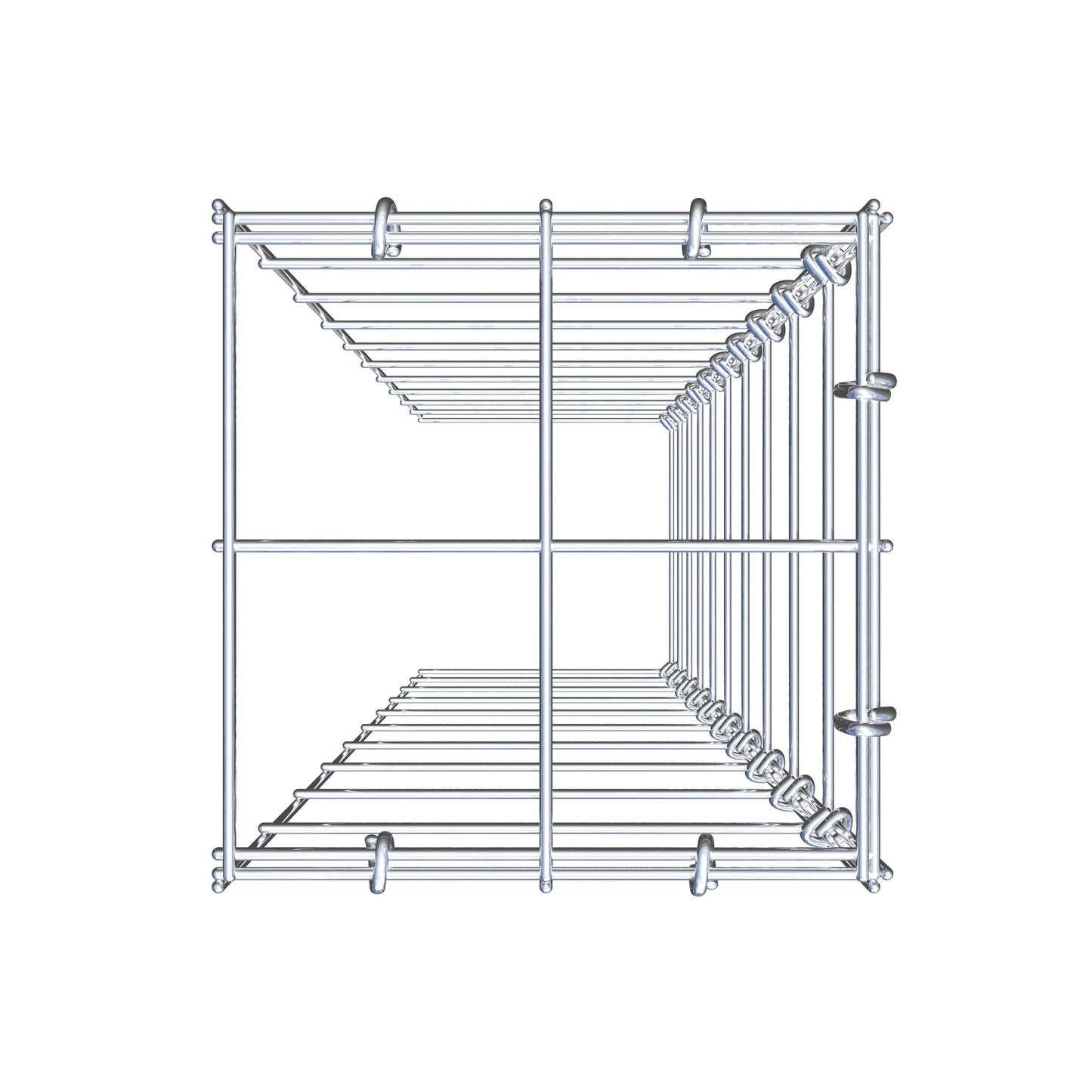Fourche rapportée type 4 100 cm x 20 cm x 20 cm (L x H x P), mailles 10 cm x 10 cm, anneau C