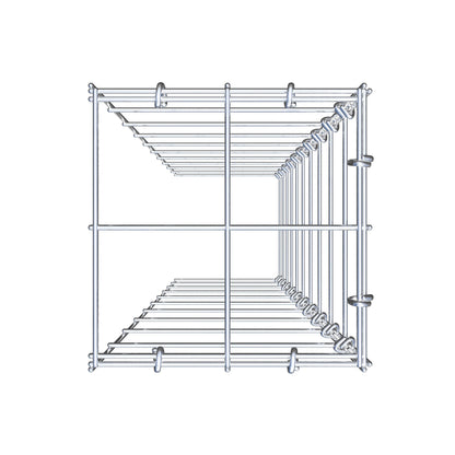 Fourche rapportée type 4 100 cm x 20 cm x 20 cm (L x H x P), mailles 10 cm x 10 cm, anneau C
