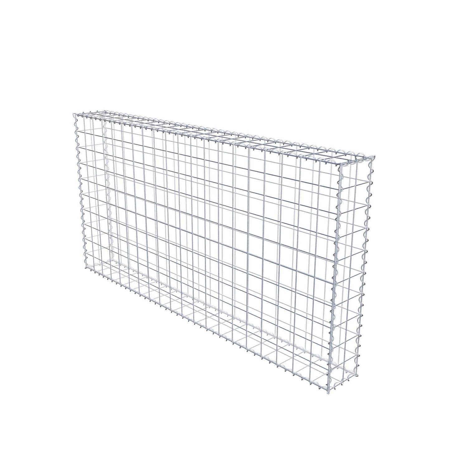 Schanskorf 200 cm x 100 cm x 20 cm (L x H x D), maaswijdte 10 cm x 10 cm, spiraalvormig