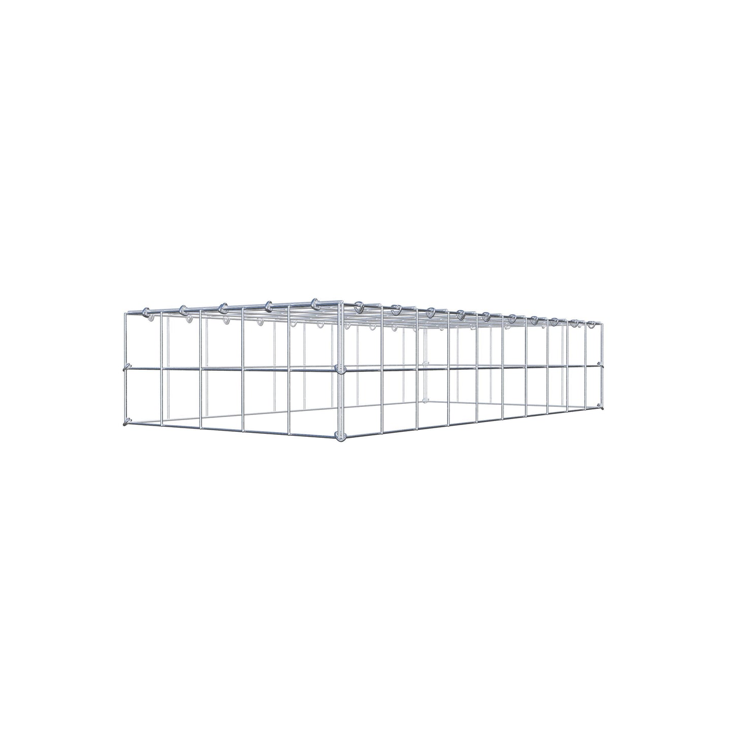 Anbaugabione Typ 3 100 cm x 20 cm x 50 cm (L x H x T), Maschenweite 10 cm x 10 cm, C-Ring