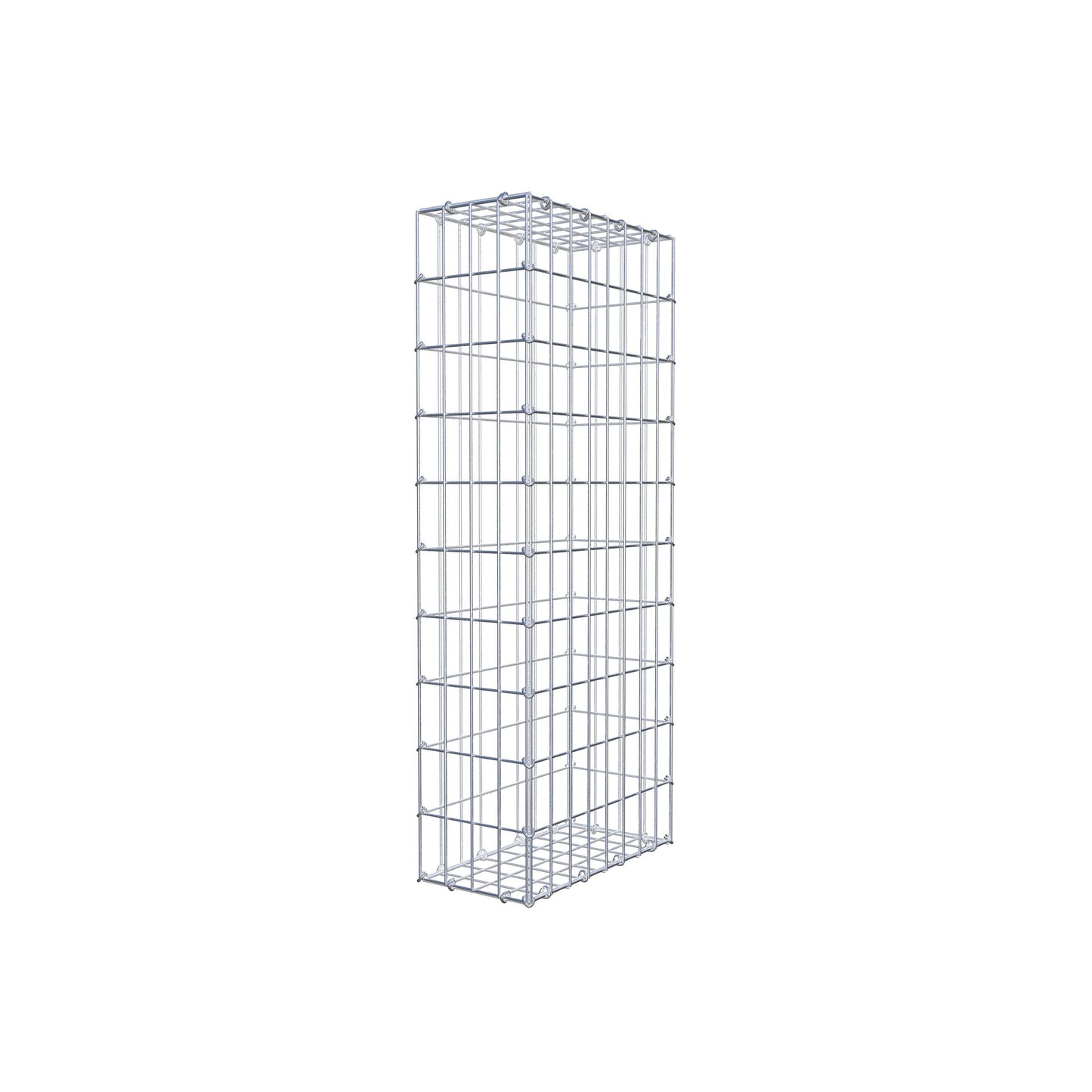 Gabião 100 cm x 40 cm x 20 cm (C x A x P), malhagem 5 cm x 10 cm, anel C