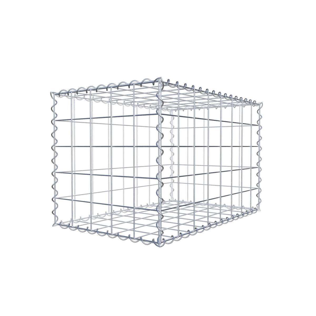 Schanskorf 80 cm x 50 cm x 50 cm (L x H x D), maaswijdte 10 cm x 10 cm, spiraal