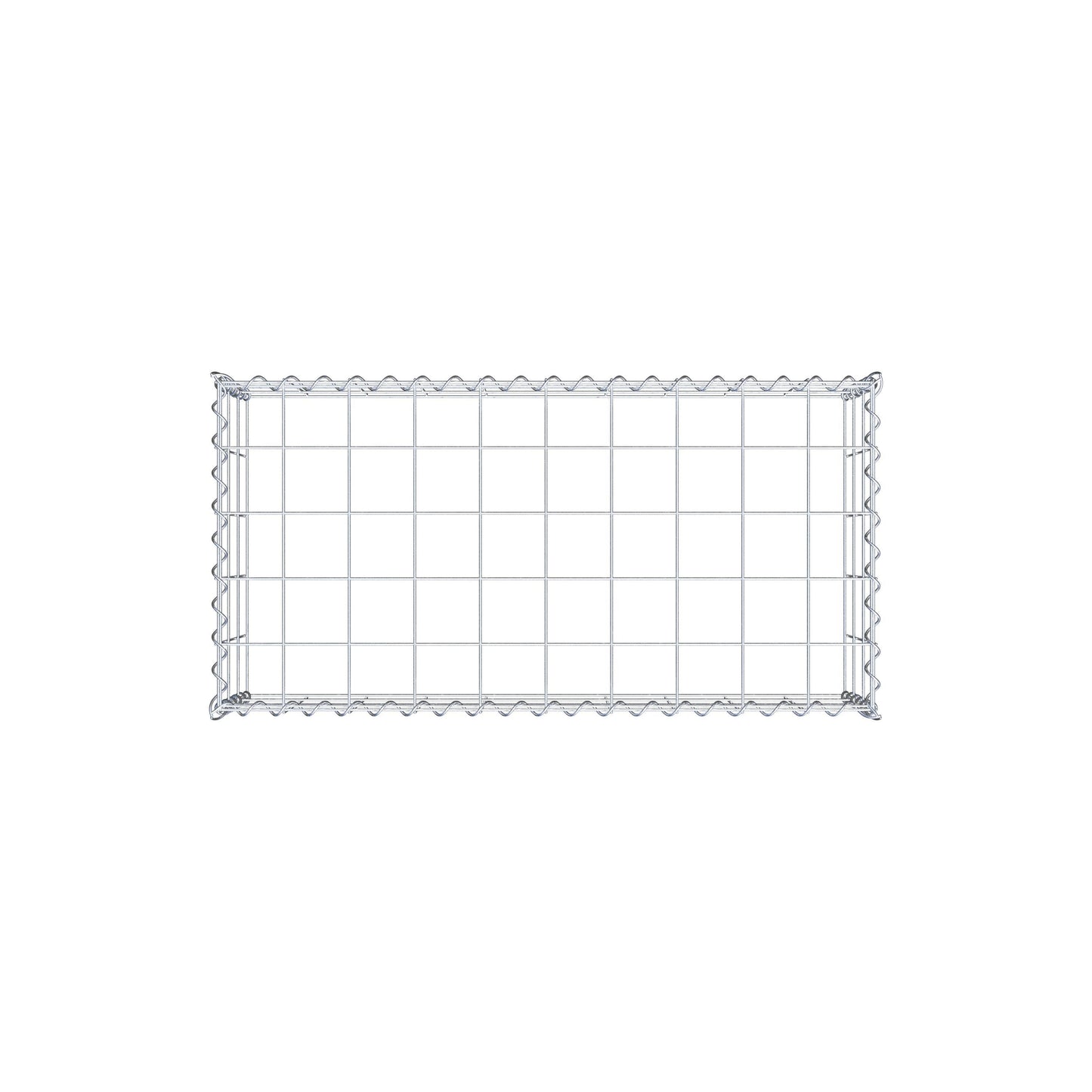 Gabion rapporté type 3 100 cm x 30 cm x 50 cm (L x H x P), mailles 10 cm x 10 cm, spirale
