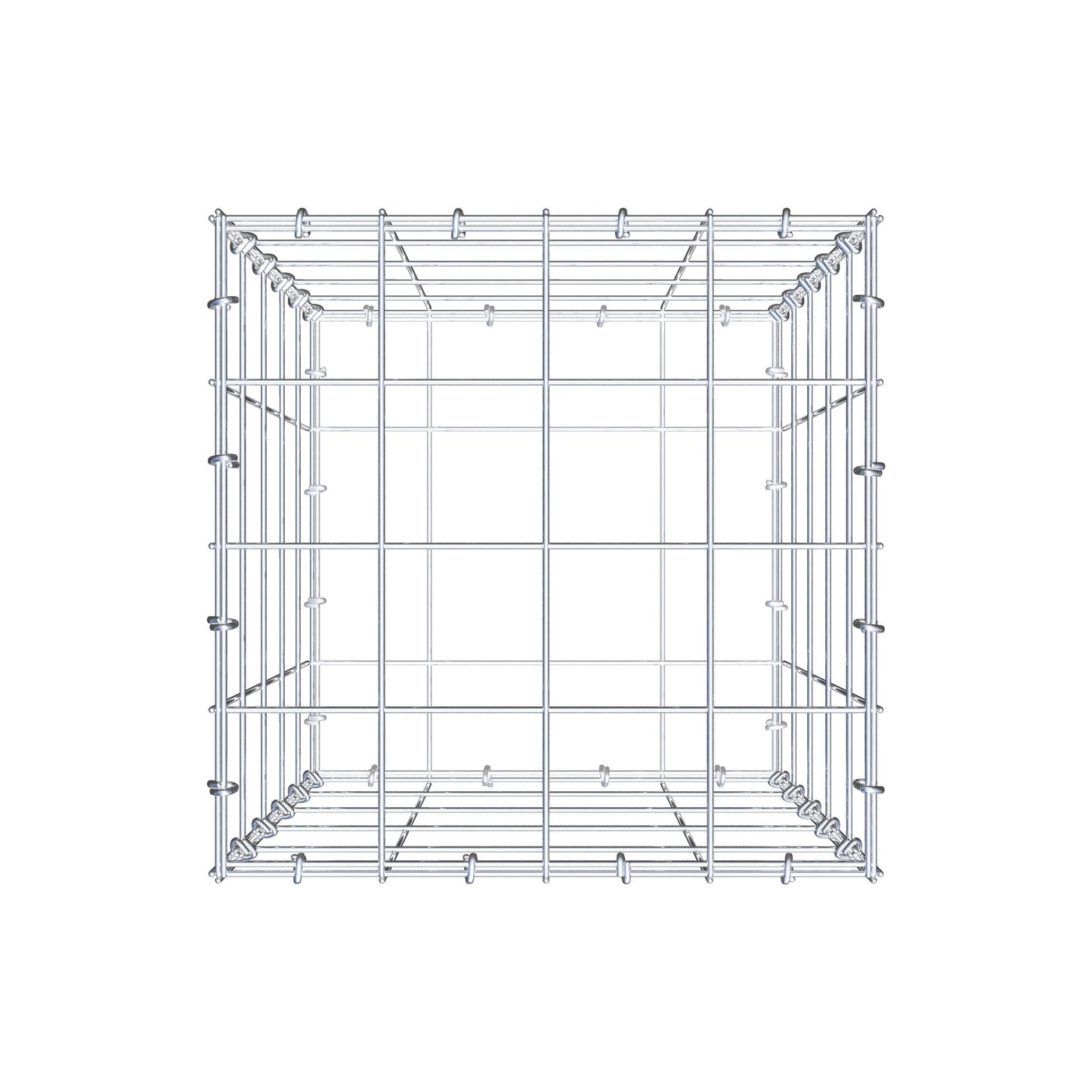 Gabbione 50 cm x 40 cm x 40 cm (L x H x P), maglia 10 cm x 10 cm, anello a C