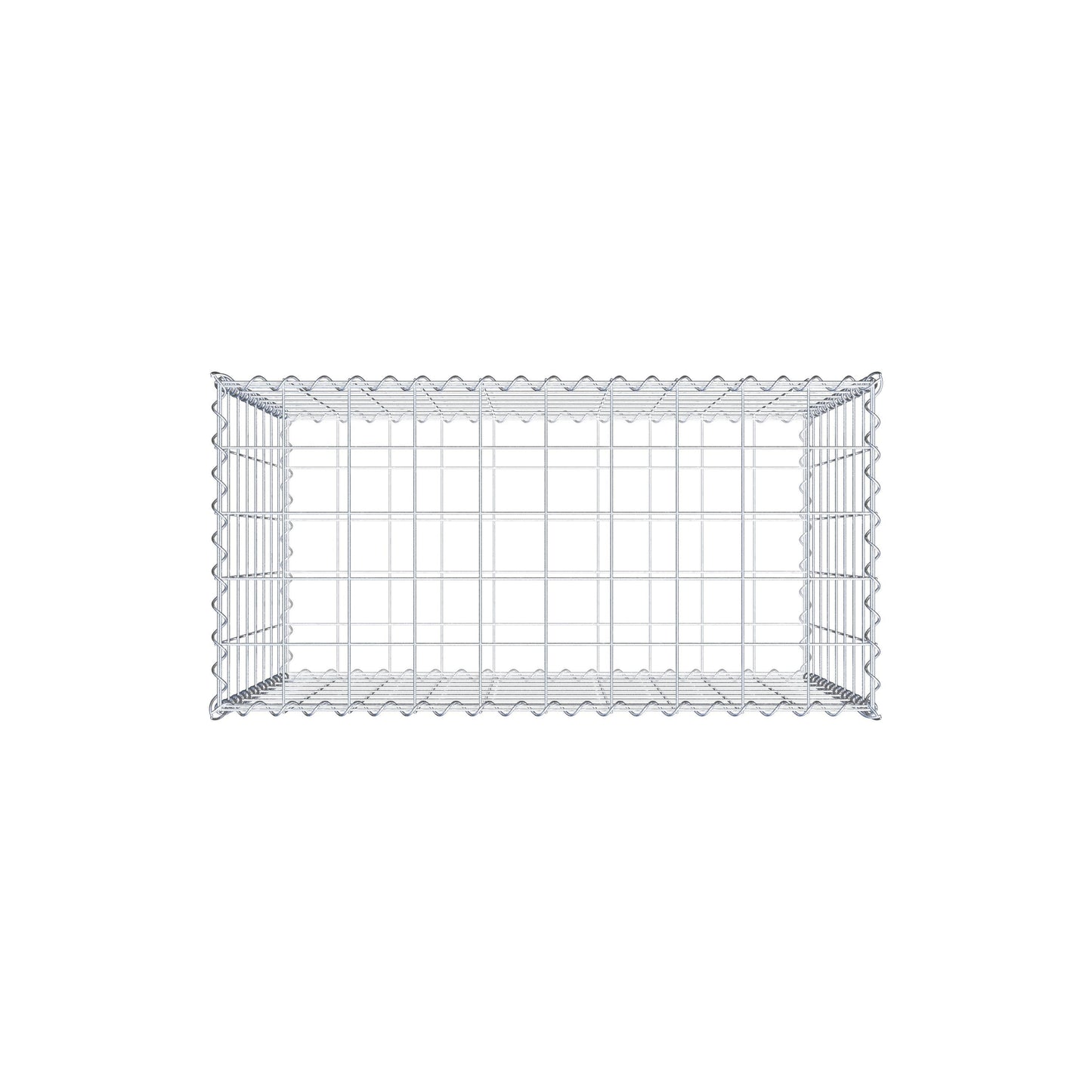 Gabion 100 cm x 80 cm x 50 cm (L x H x D), maskstorlek 10 cm x 10 cm, spiral