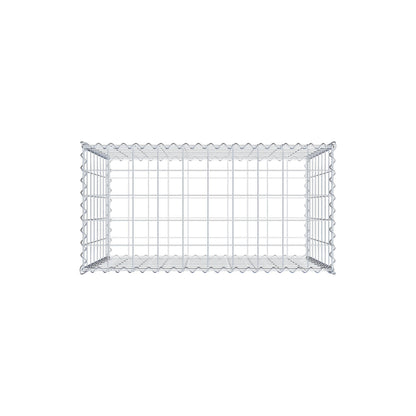 Gabion 100 cm x 80 cm x 50 cm (L x H x D), maskstorlek 10 cm x 10 cm, spiral