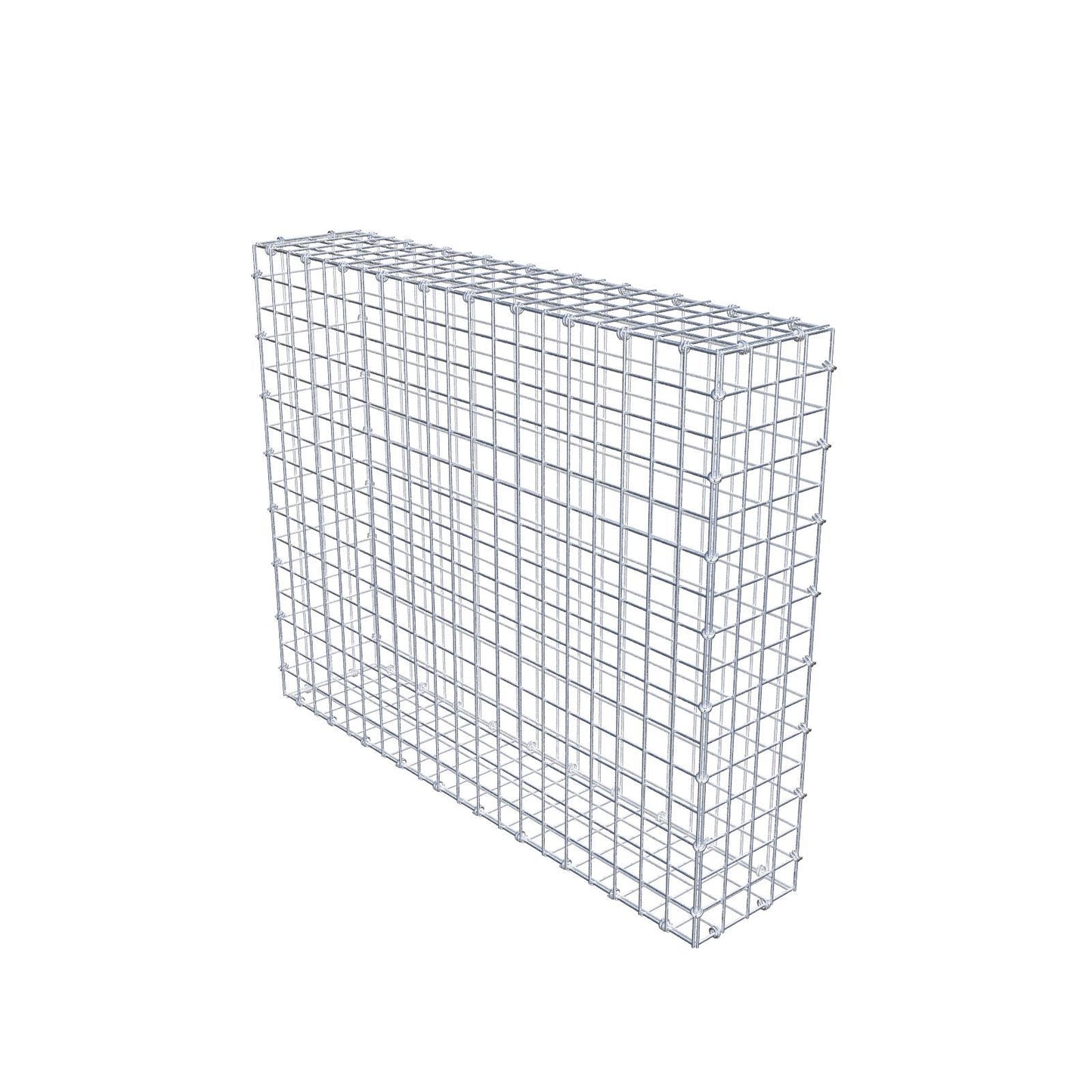 Gabione 100 cm x 80 cm x 20 cm (L x H x T), Maschenweite 5 x 5 cm, Spiralring