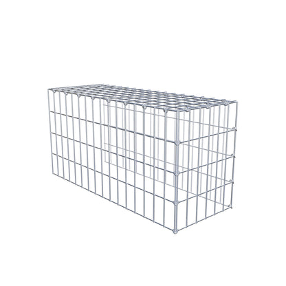 Gabião Tipo 4 80 cm x 40 cm x 30 cm (C x A x P), malhagem 5 cm x 10 cm, anel C