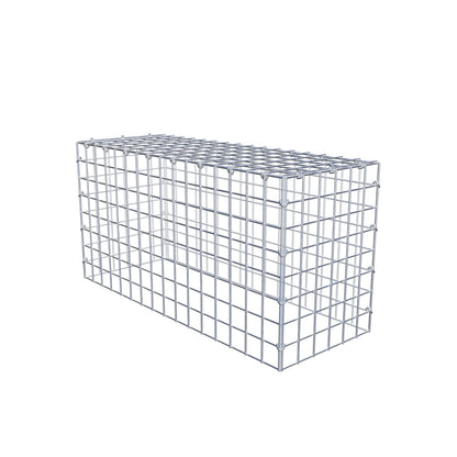 Anbaugabione Typ 3 80 cm x 40 cm x 30 cm (L x H x T), Maschenweite 5 cm x 5 cm, C-Ring
