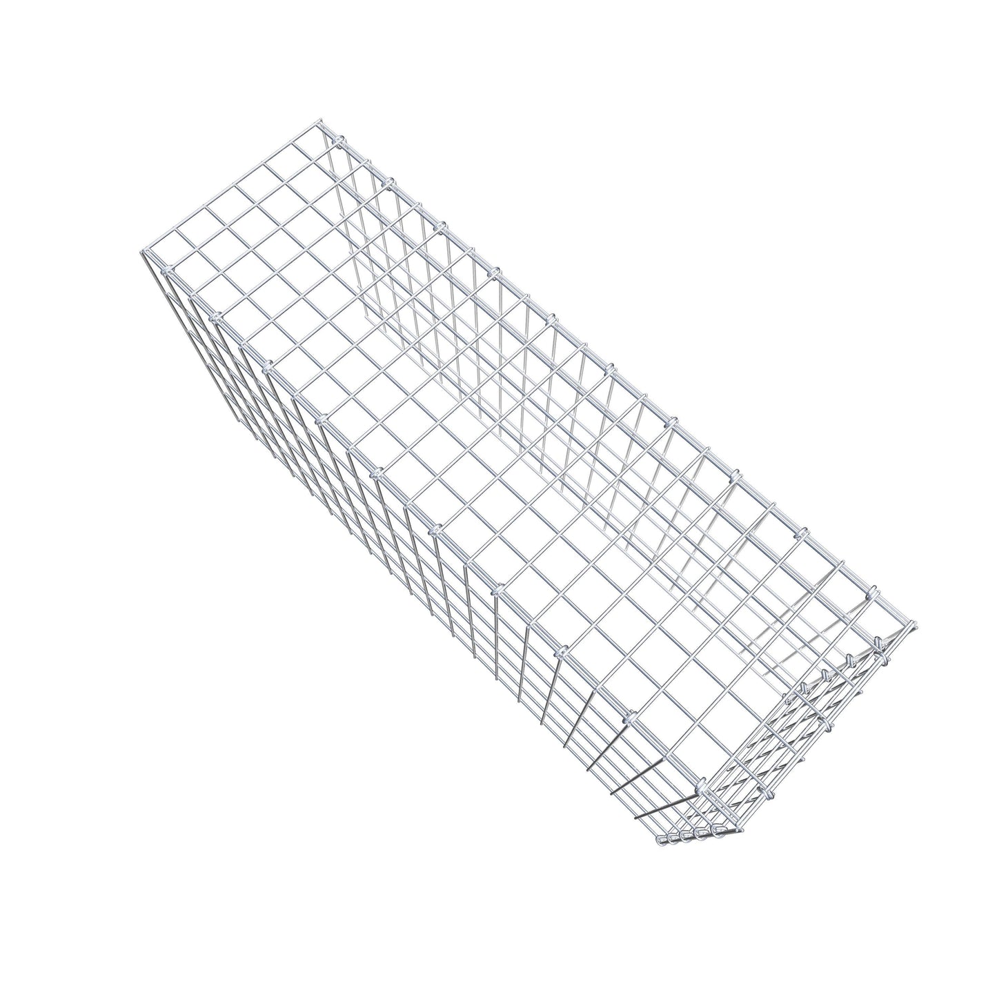 Typ 4 påbyggnadsgabion 100 cm x 50 cm x 30 cm (L x H x D), maskstorlek 5 cm x 10 cm, C-ring