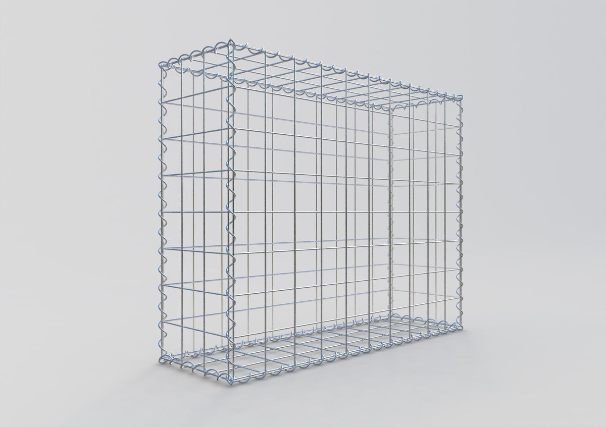 Gabion 100 cm x 80 cm x 30 cm (L x H x D), maskestørrelse 10 cm x 10 cm, spiral