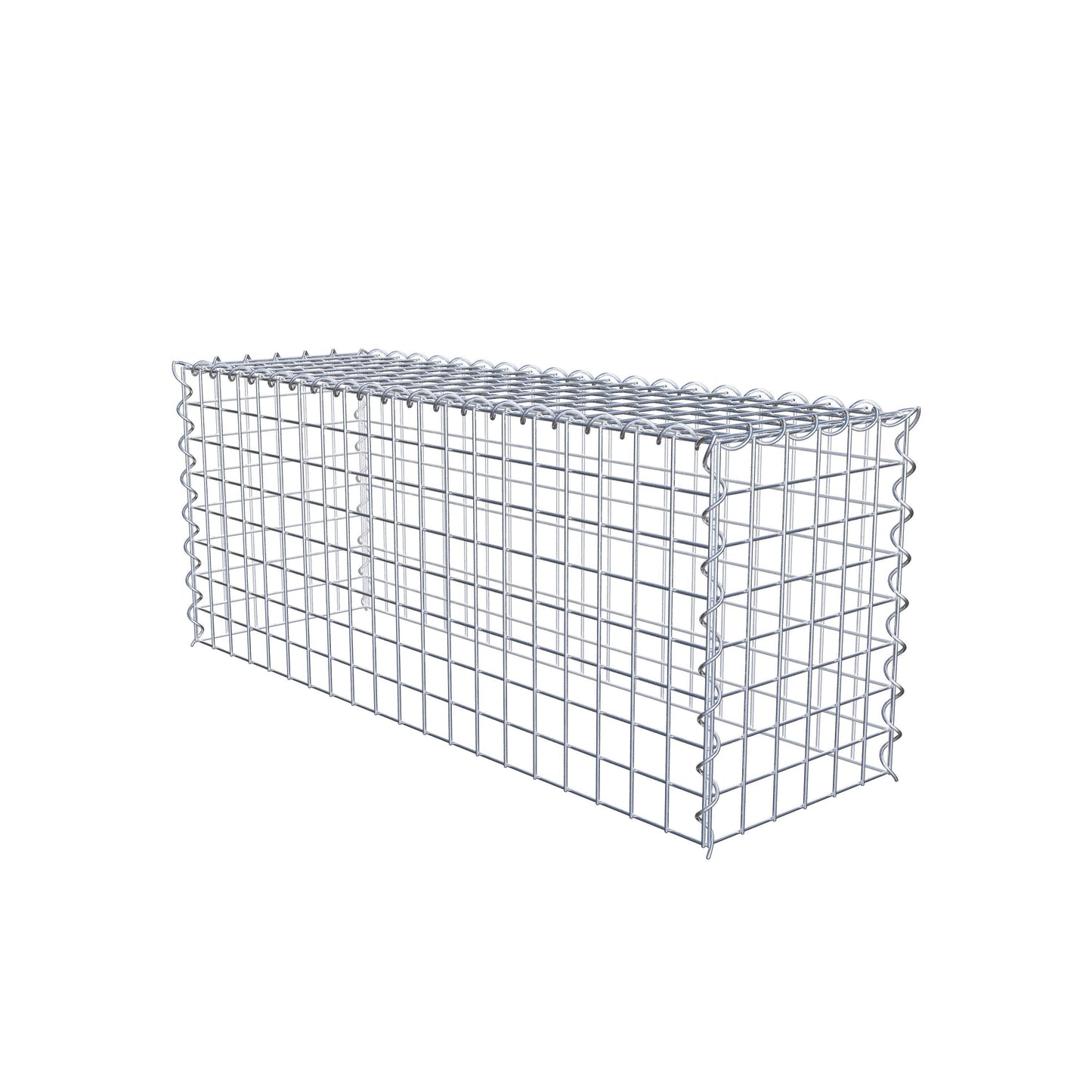 Anbaugabione Typ 3 100 cm x 40 cm x 30 cm (L x H x T), Maschenweite 5 cm x 5 cm, Spirale
