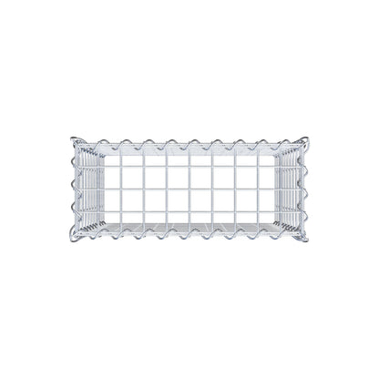 Opvokset gabion type 3 50 cm x 50 cm x 20 cm (L x H x D), maskestørrelse 5 cm x 5 cm, spiral