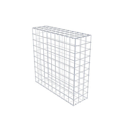 Gabione 100 cm x 100 cm x 30 cm (L x H x T), Maschenweite 10 x 10 cm, Spiralring