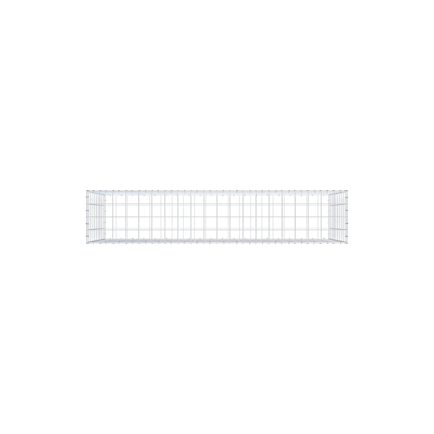 Gabion 200 cm x 100 cm x 40 cm (L x H x P), mailles 10 cm x 10 cm, anneau en C