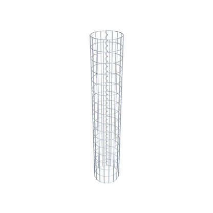 Gabion column around 27 cm diameter, 160 cm height, mesh size 5 cm x 10 cm
