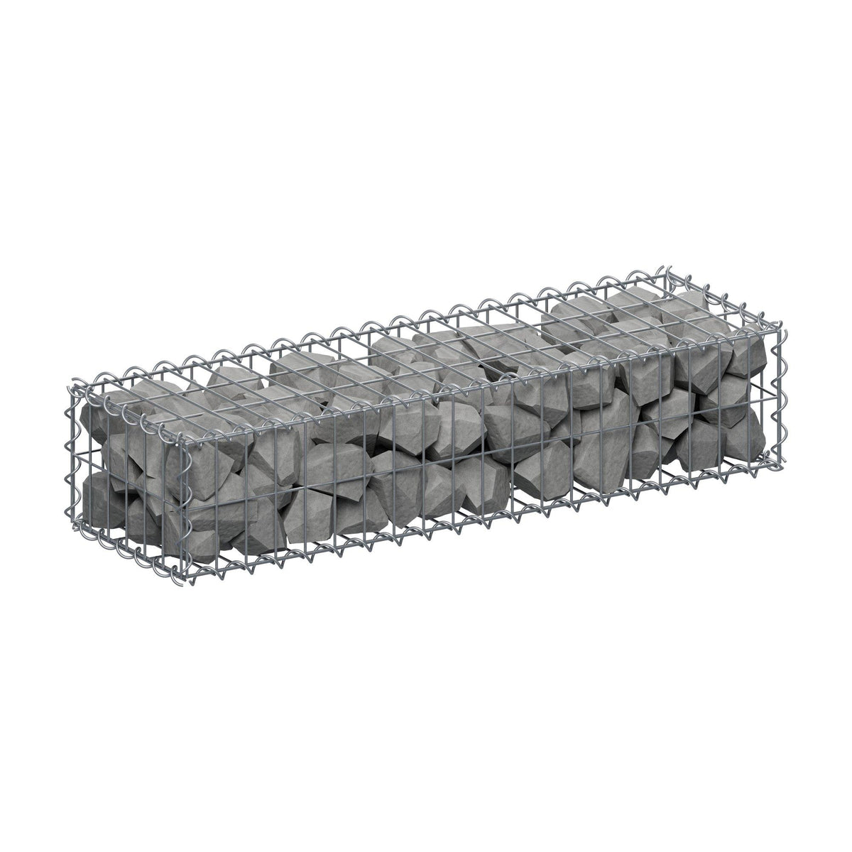 Schanskorf 100 cm x 20 cm x 30 cm (L x H x D), maaswijdte 5 cm x 10 cm, spiraalvormig