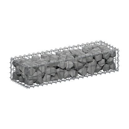 Schanskorf 100 cm x 20 cm x 30 cm (L x H x D), maaswijdte 5 cm x 10 cm, spiraalvormig
