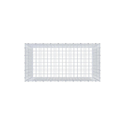 Gabione 100 cm x 80 cm x 50 cm (L x H x T), Maschenweite 5 x 5 cm, Spiralring