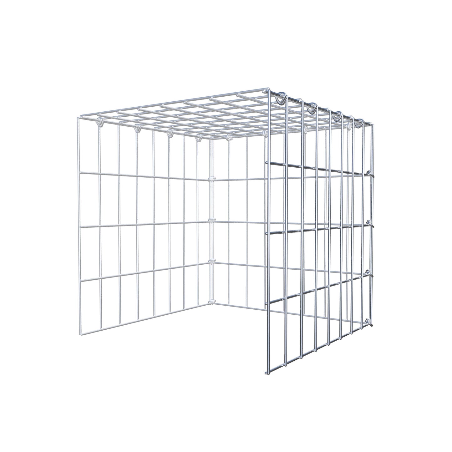Anbaugabione Typ 4 40 cm x 40 cm x 40 cm (L x H x T), Maschenweite 5 cm x 10 cm, C-Ring