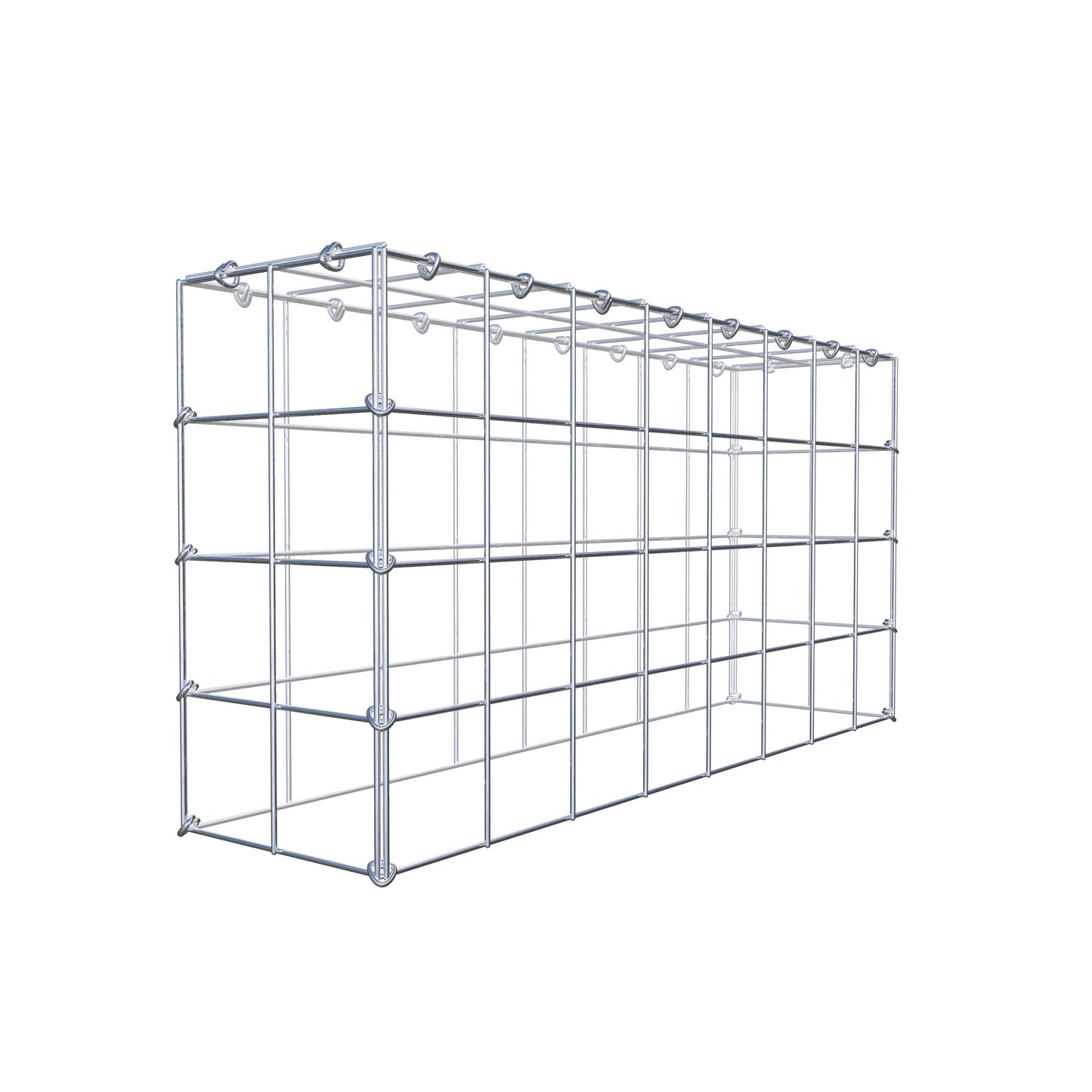 Anbaugabione Typ 3 80 cm x 40 cm x 20 cm (L x H x T), Maschenweite 10 cm x 10 cm, C-Ring