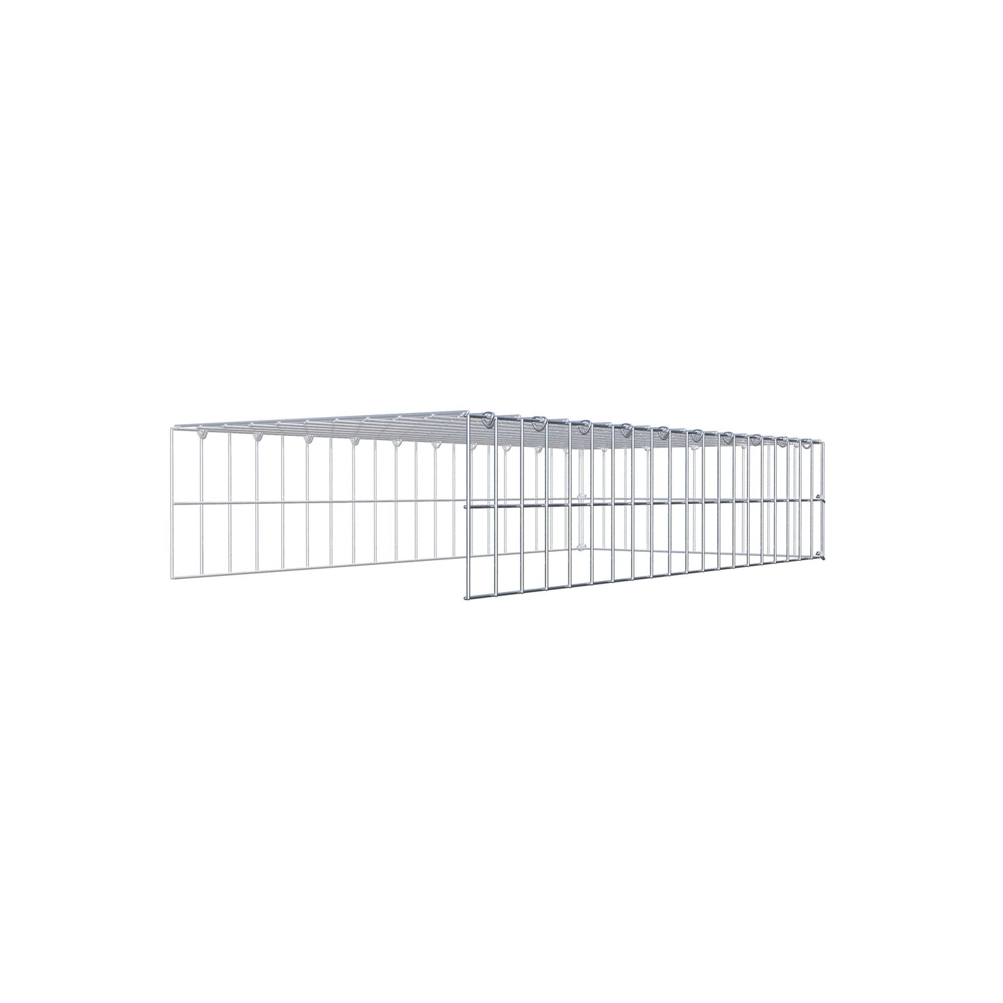Fourche rapportée type 4 100 cm x 20 cm x 50 cm (L x H x P), mailles 5 cm x 10 cm, anneau C