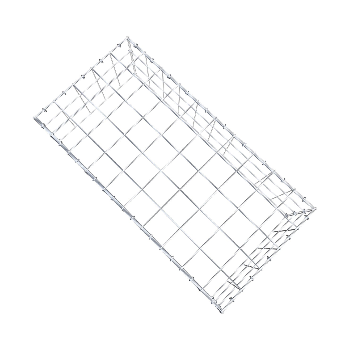 Type 3 oplegkorf 100 cm x 30 cm x 50 cm (L x H x D), maaswijdte 10 cm x 10 cm, C-ring