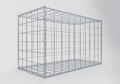 Gabion 100 cm x 60 cm x 50 cm (L x H x D), maskstorlek 10 cm x 10 cm, spiral
