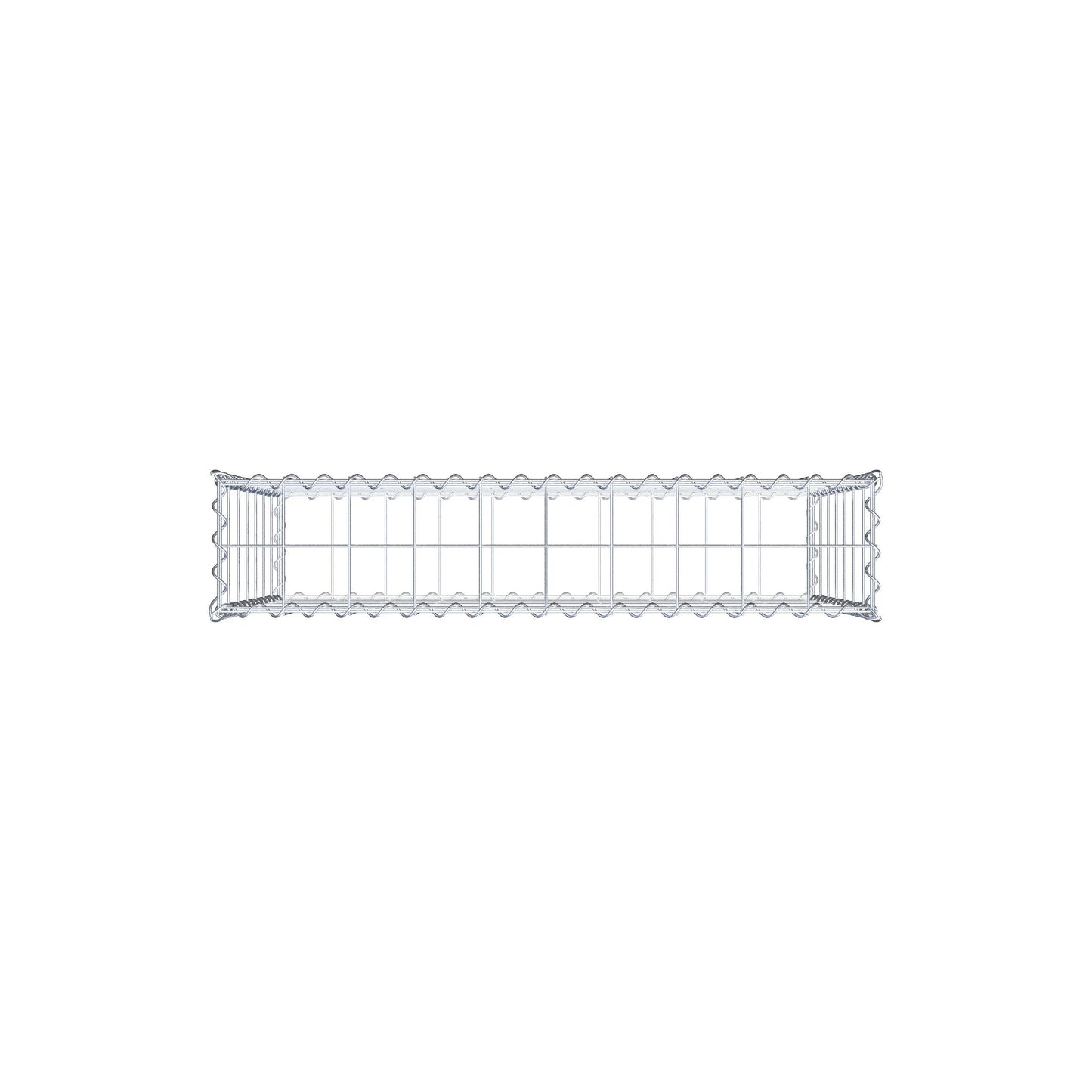Gabbione 100 cm x 70 cm x 20 cm (L x H x P), maglia 10 cm x 10 cm, spirale