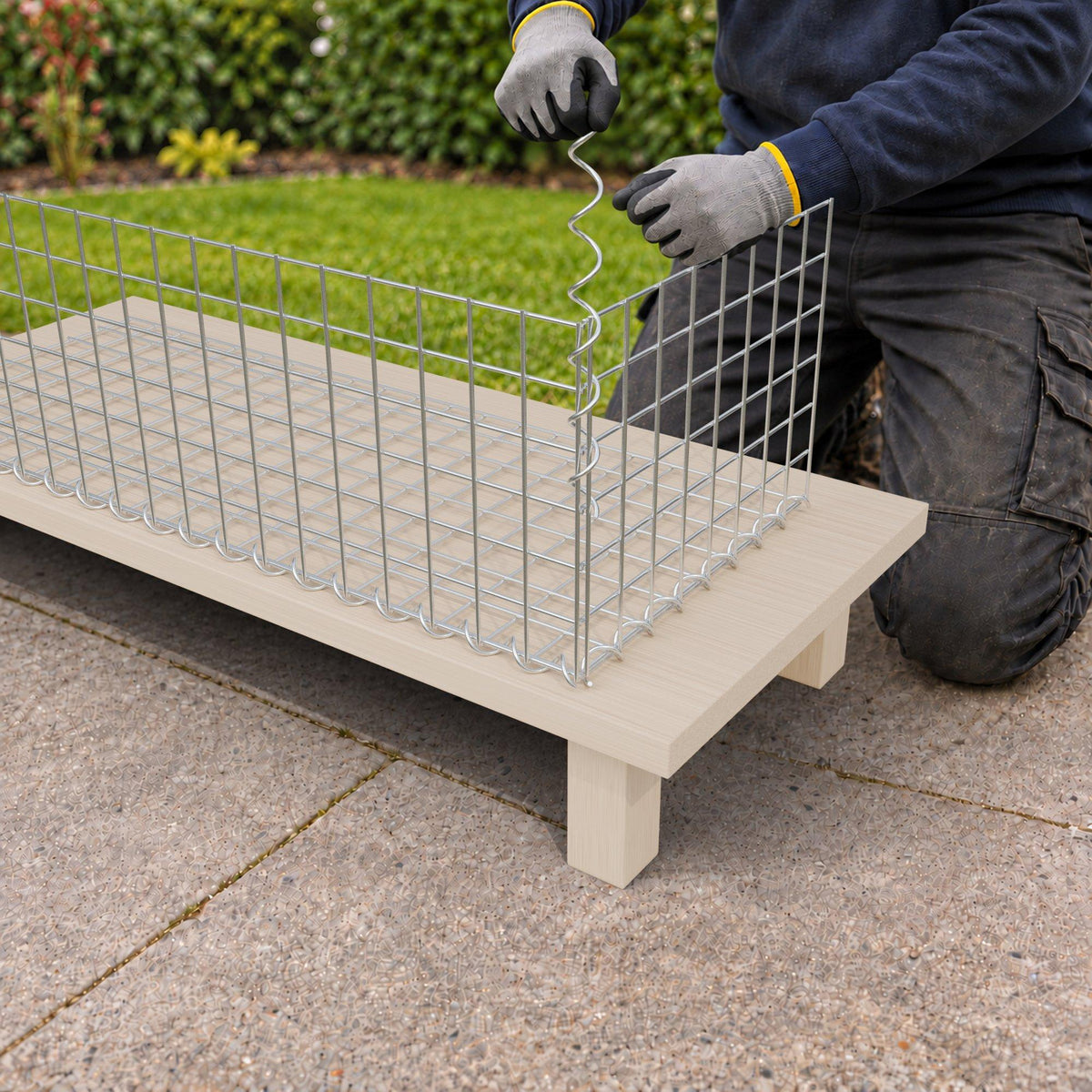 Gabion 100 cm x 30 cm x 40 cm (L x H x D), mesh size 5 cm x 5 cm, spiral