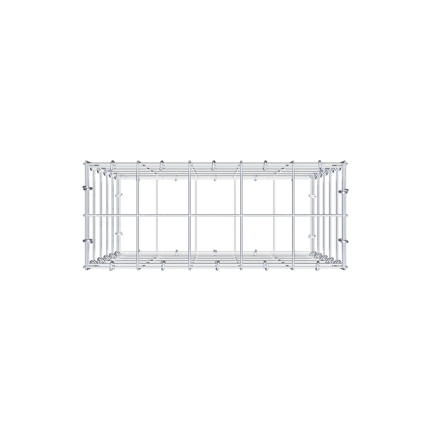 Gabione 50 cm x 50 cm x 20 cm (L x H x T), Maschenweite 10 cm x 10 cm, C-Ring