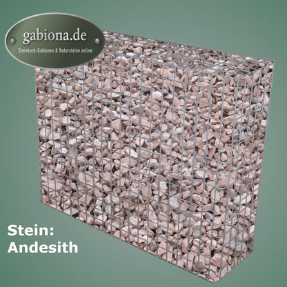 Gabião galvanizado a quente 102 cm x 82 cm x 32 cm, malhagem 5 cm x 5 cm, totalmente soldado