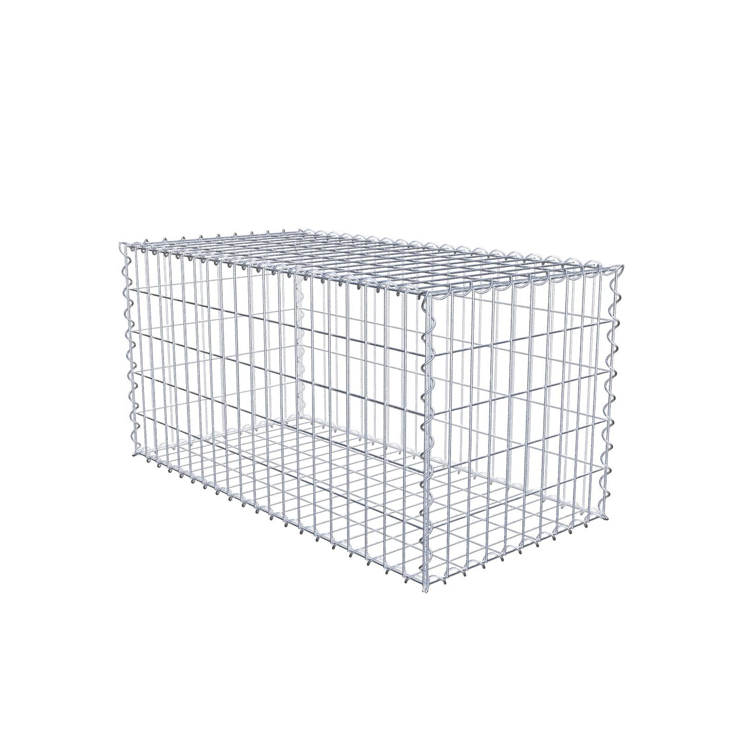 Juego de 2 gaviones 100 cm x 50 cm x 50 cm (L x A x P), luz de malla 5 x 10 cm, en espiral