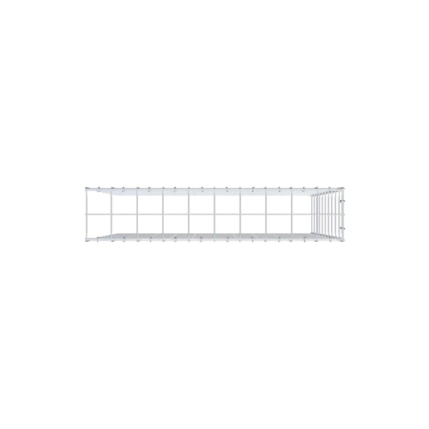 Anbaugabione Typ 4 100 cm x 100 cm x 20 cm (L x H x T), Maschenweite 10 cm x 10 cm, C-Ring