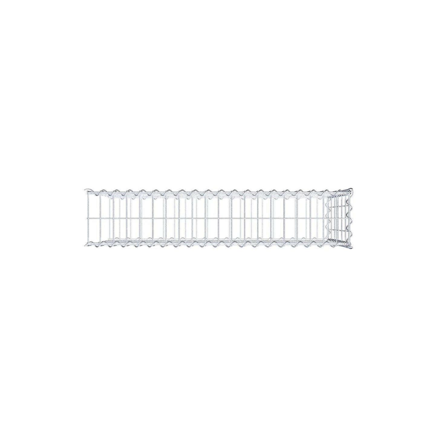 Gabion rapporté type 2 100 cm x 60 cm x 20 cm (L x H x P), mailles 5 cm x 10 cm, spirale